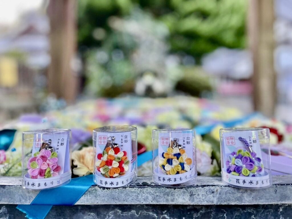 Flower water charms in plastic cases