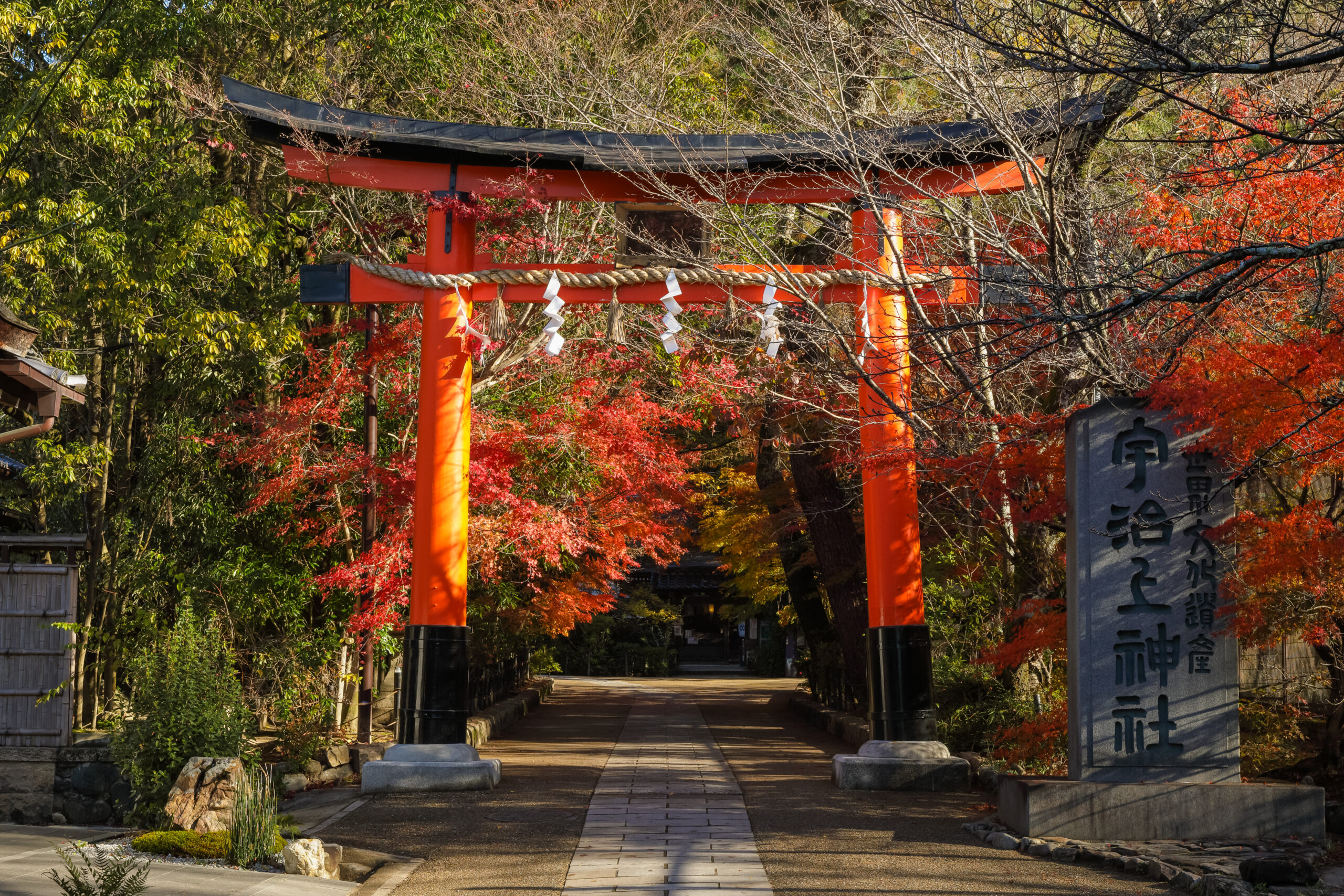 Ujikami Shrine in Fall