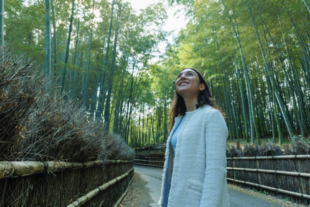 Looking up at bamboo