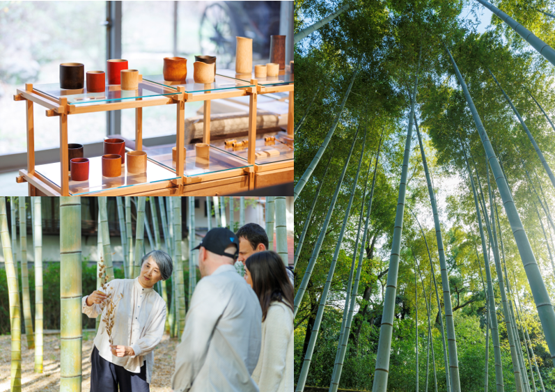 Bamboo garden tour and bamboo wares on display