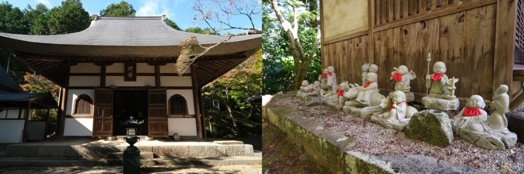 Shohoji main hall and jizo statues